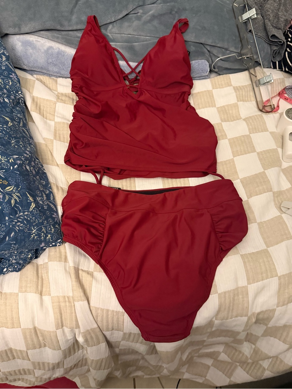 Clothing Tag on Bedding-like Fabric